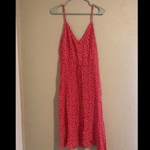Red polka dot dress